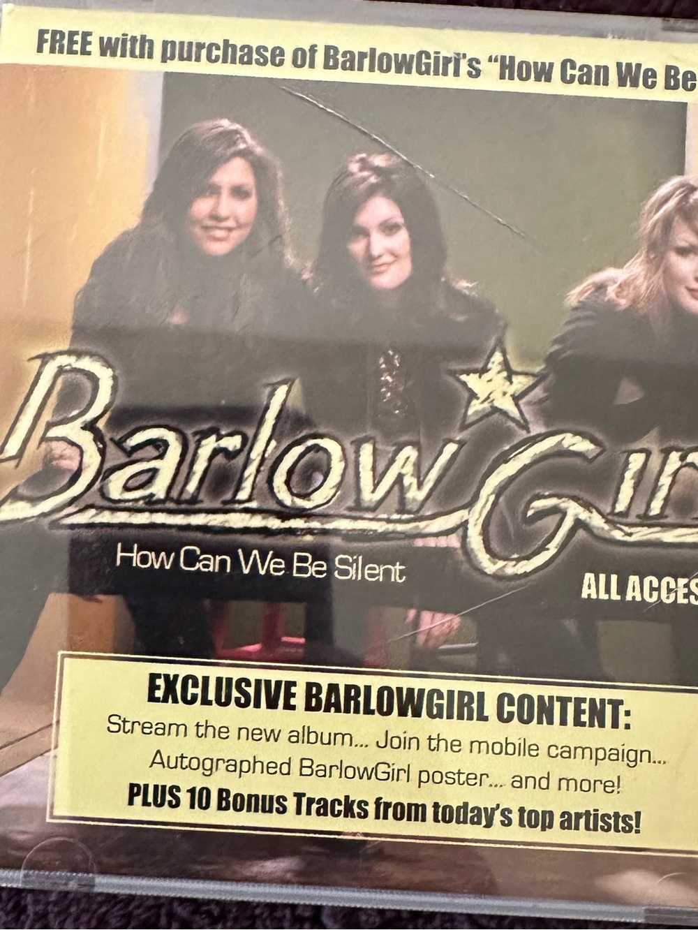 BarlowGirl How Can We Be Silent All Access Pass CD in great condition